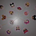Toppers per cupcake rotondo - vari personaggi