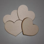 Cuori in legno. Taglio laser