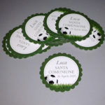 Biglietti confetti/Tag a forma di fiore. Tema calcio