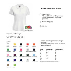 Fruit+of+the+LoomFruit of the Loom Premium Polo Donna 