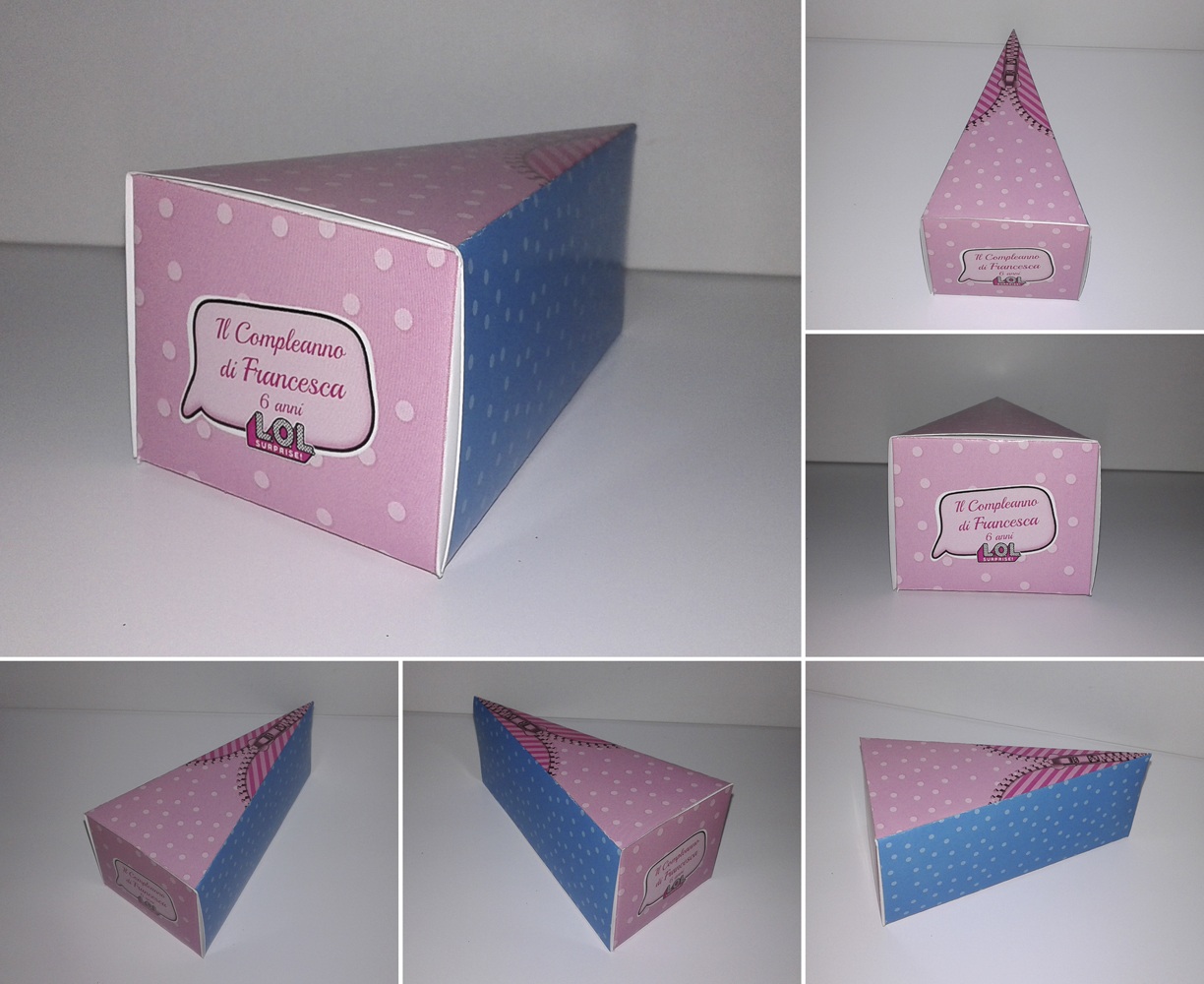 Scatoline “piramide porta confetti” per Nascita, Battesimo… personalizzate  – BABY GIRL – n. 10 pz – Madoniegadget