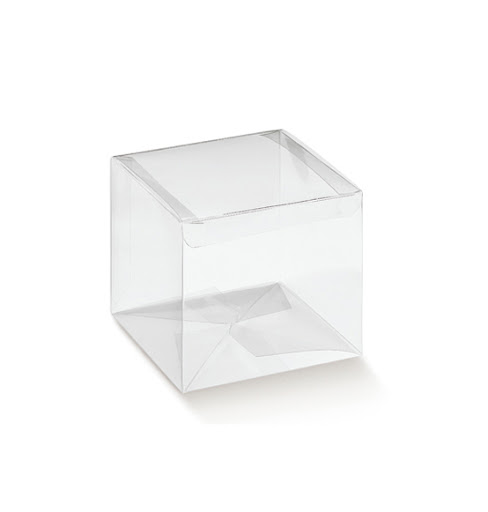 N. 10 scatoline trasparenti per bomboniera cm 7x7x7 – Madoniegadget
