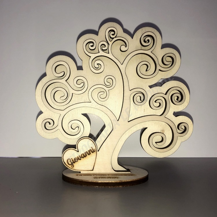 Bomboniera in legno personalizzata “albero della vita” – mod. 1 –  Madoniegadget