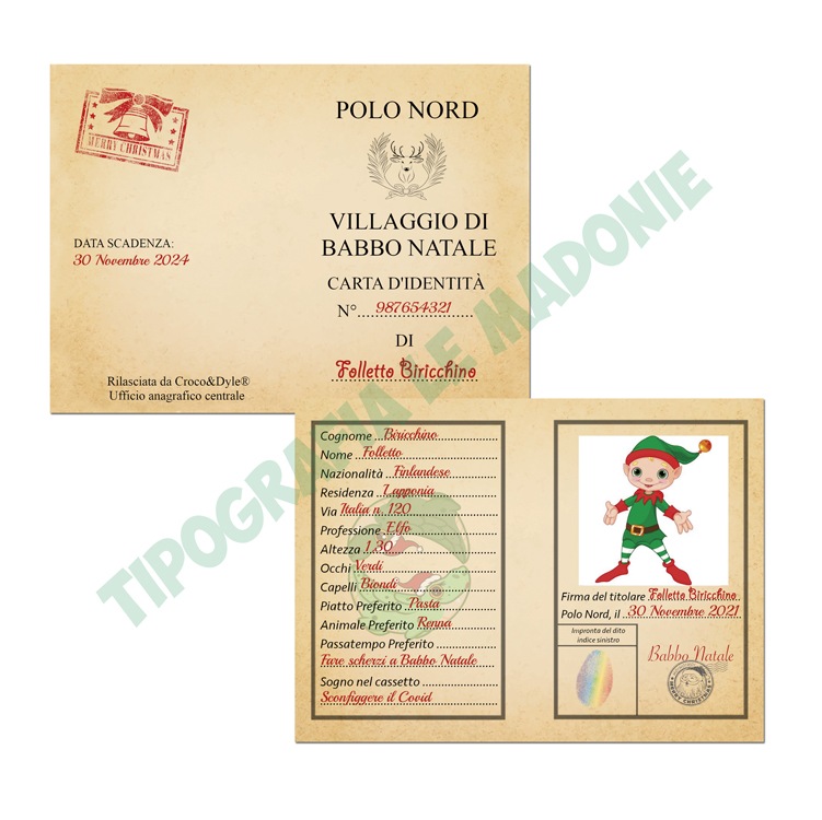 carta identità elfo Carta d'identità dell'elfo - immagine 1