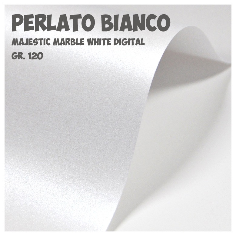 Carta perlata bianca gr. 120 (Majestic Marble White Digital) – Madoniegadget