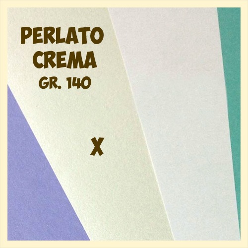 perlato crema 140 Carta perlata colore Crema (avorio) gr. 140 - immagine 1